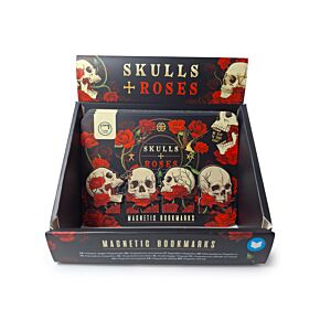 Skulls And Roses Magnetic Bookmark