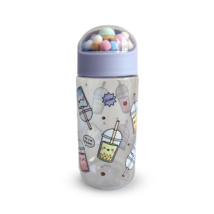 Shatterproof 350Ml Water Bottles  Bubble Tea With Charms