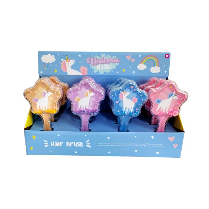 Unicorn Magic Star Shaped Glitter Hair Brush
