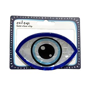 Shaped 8Cm Hair Claw - Evil Eye Oval