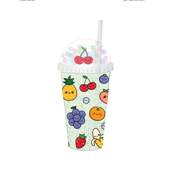 Foodiemals Fruit Double Walled Cup With Charms