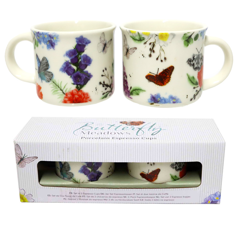 Espresso Cups - Butterfly Meadows Set - 2