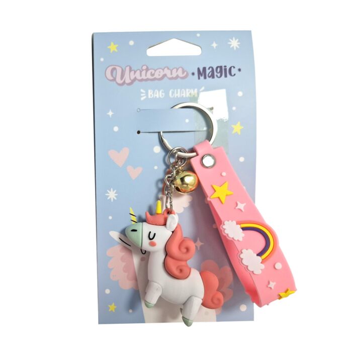 Unicorn 3D Pvc Bag Charm Keychain