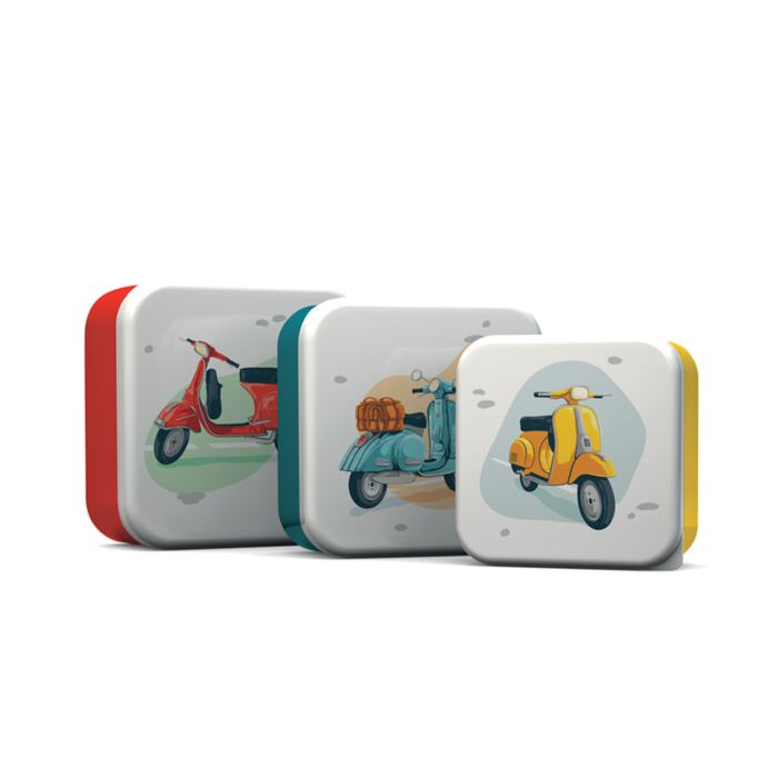 Lunch Boxes - Set / 3 Scooter