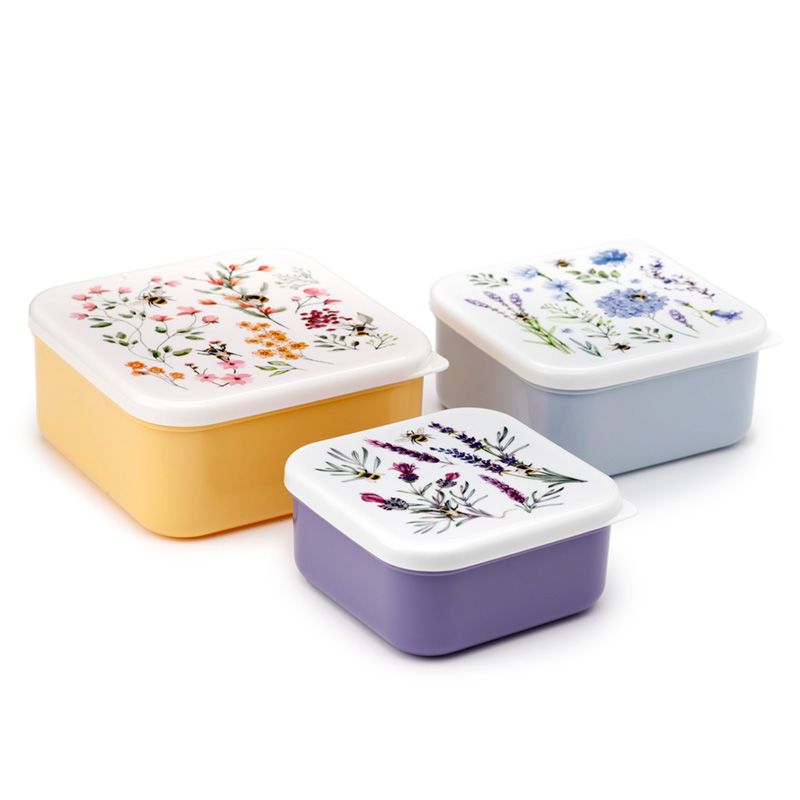 Lunch Boxes - Set / 3 Nectar Meadows