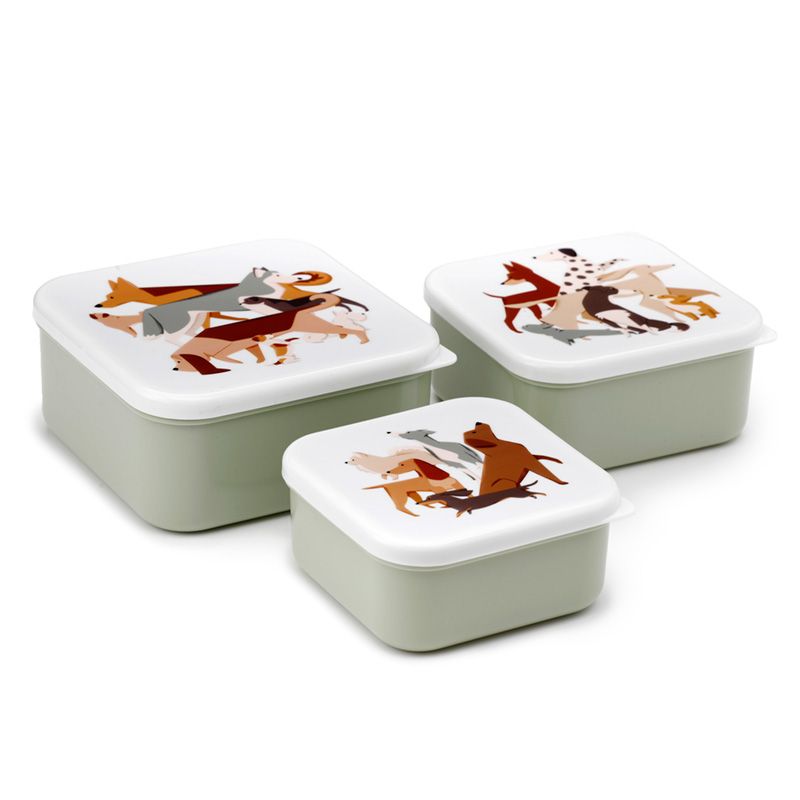 Lunch Boxes - Set / 3 Barks Dog
