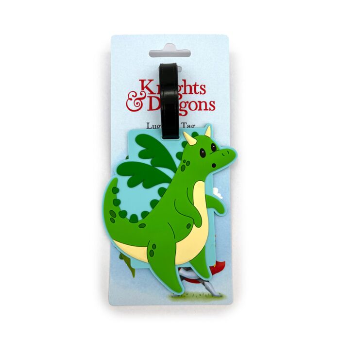 Knights And Dragons Pvc Luggage Tag