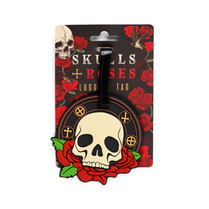Skulls And Roses- Pvc Luggage Tag