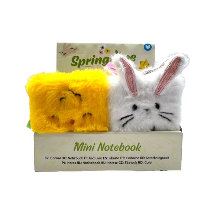 Springtime Chick And Rabbit Plush A7 Mini Notepad