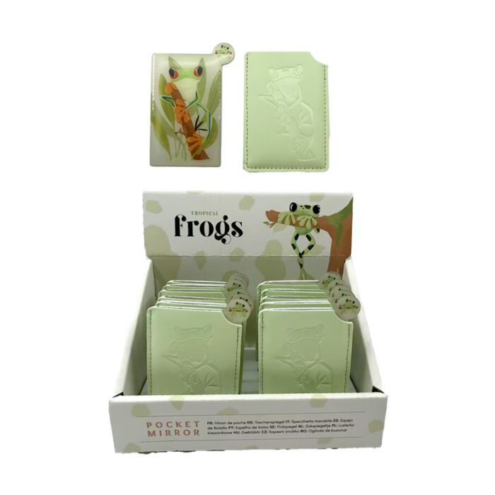 Tropical Frogs Pocket Mirror In Sleeve Mirror