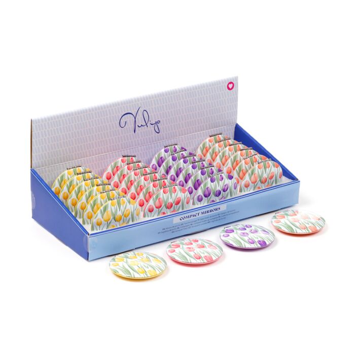 Tulip Compact Mirror, 4 Assorted