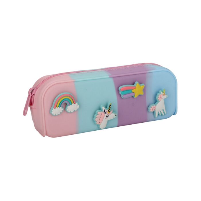 Unicorn Magic Charms Silicone Pencil Case