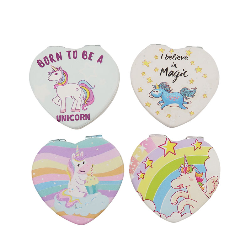 Heart Shaped Mirror - 7X6 Cm - Unicorn