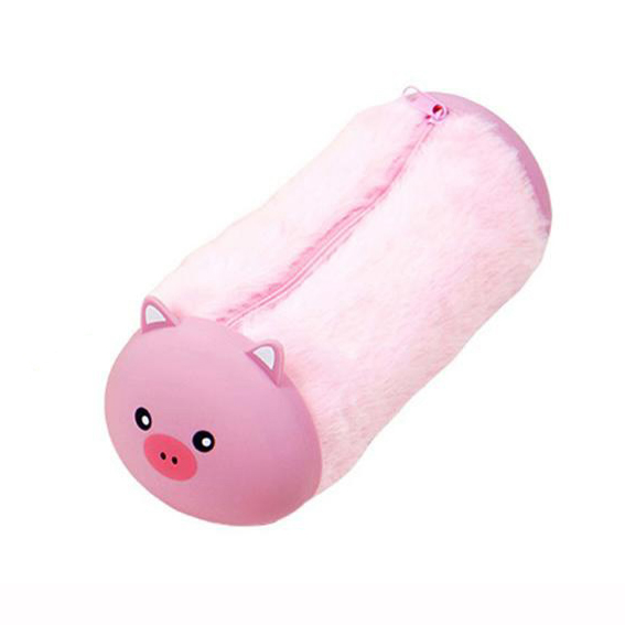 Animal Plush Pencil Case - Pig