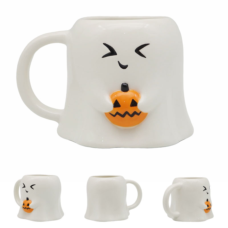Full Body Mug - Ghost With Pumpkin - Face A