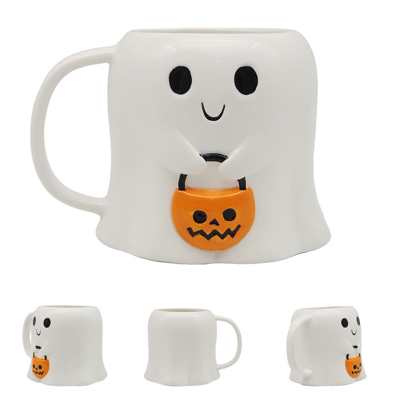 Full Body Mug - Ghost With Pumpkin - Face B