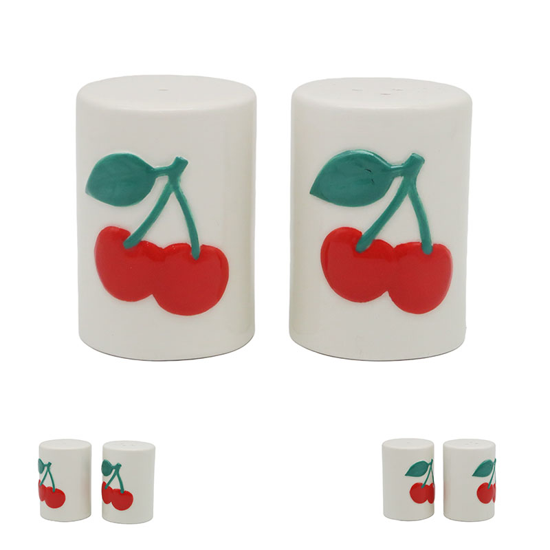 Cherries - Salt And Pepper Set, Embossed