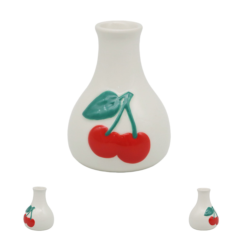 Cherries - Bud Vase, Embossed