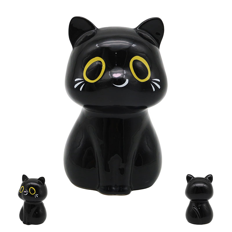 Lucky Black Cat Money Box
