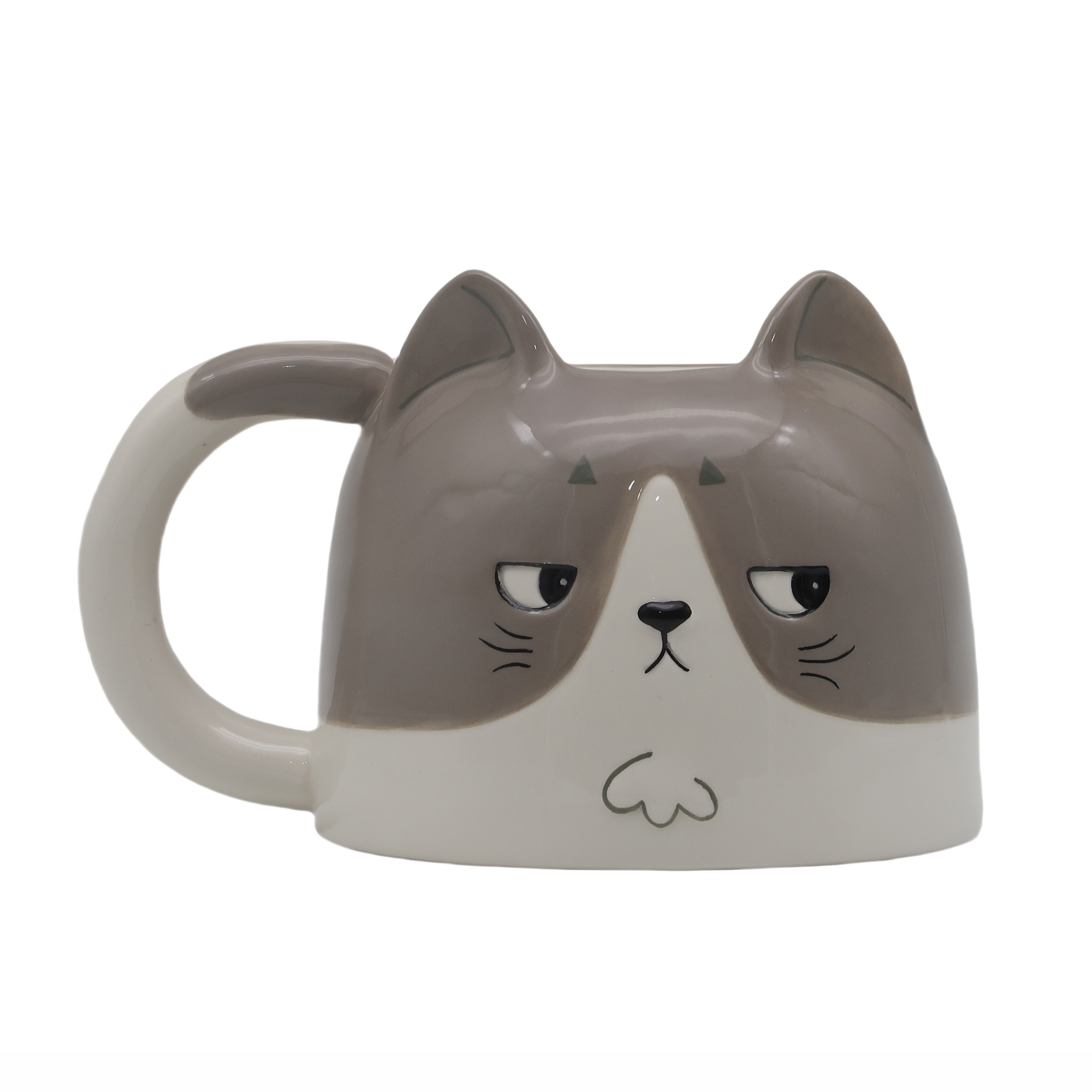 Gatsby Cat Head Mug With Lid
