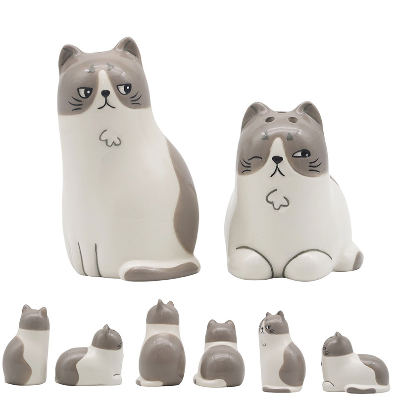 Gatsby Cat Salt And Pepper Set (Standing And Lying)