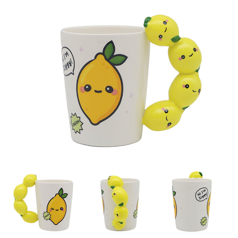 Lemon Shaped Handle Mug