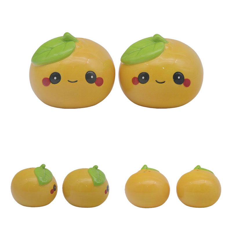 Foodiemals Ceramic Collection Orange Salt And Pepper Set