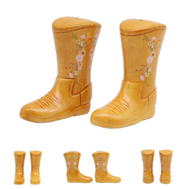 Rodeo Boot Salt And Pepper - Flower Design Decal