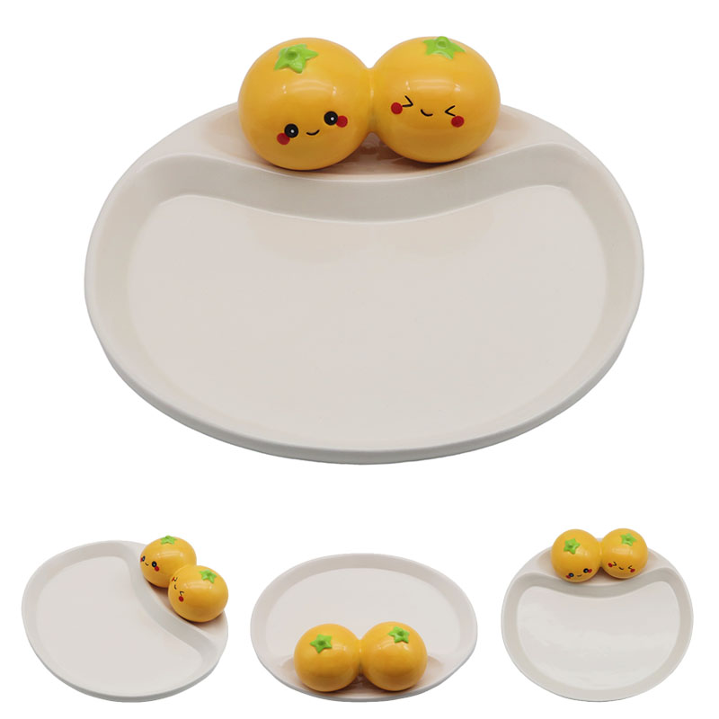 Foodiemals Ceramic Collection Orange Dish With Two Oranges