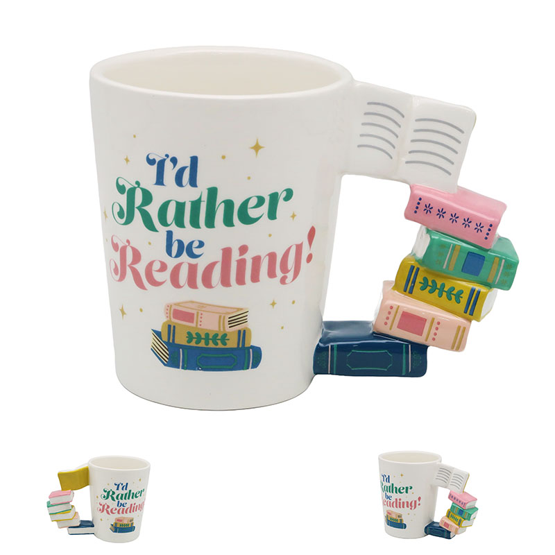 Books - Shaped Handle Mug