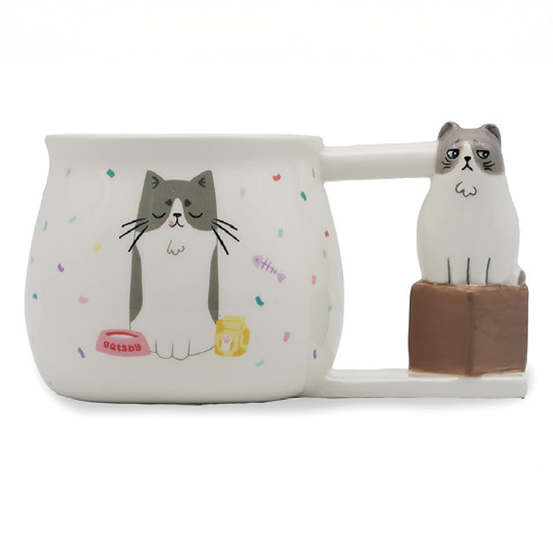 Shaped Handle Cat Mug OCTC25