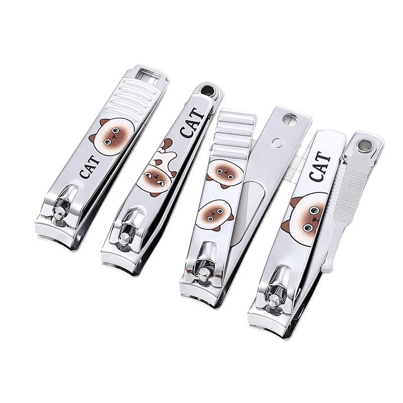 8 Cm Nail Clipper With Nail File - Epoxy Resin - Cat Design - 4 