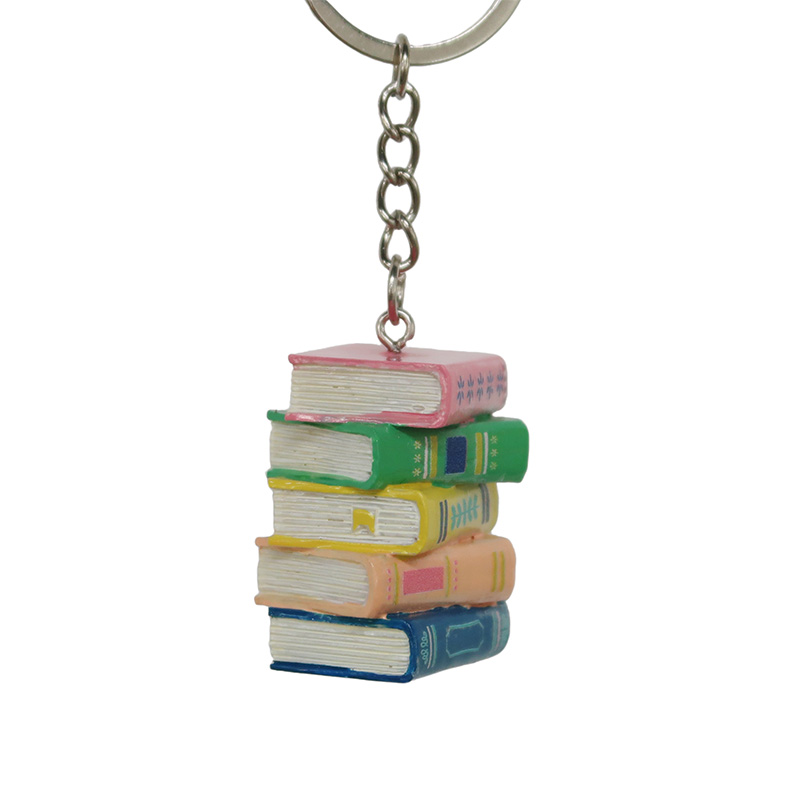 Books Polyresin Keychain