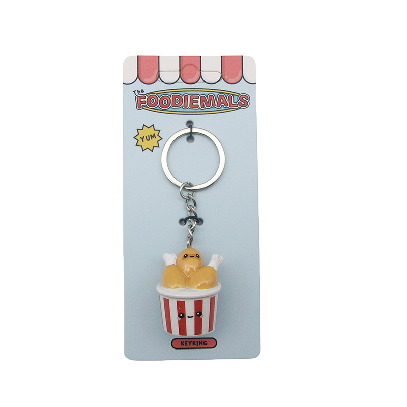 Burger With Face Keychain