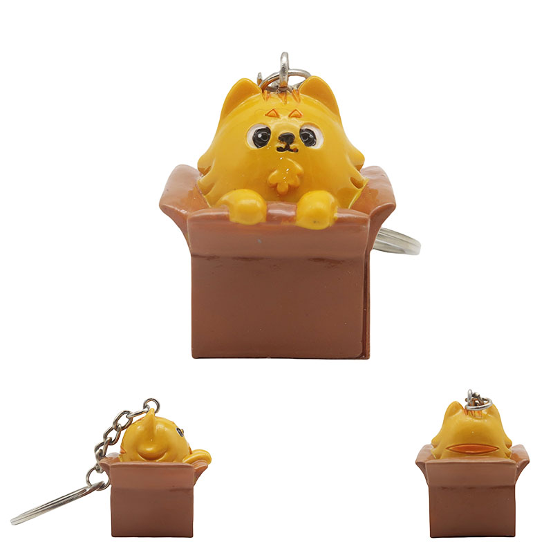 Beans Cat In Box Keychain