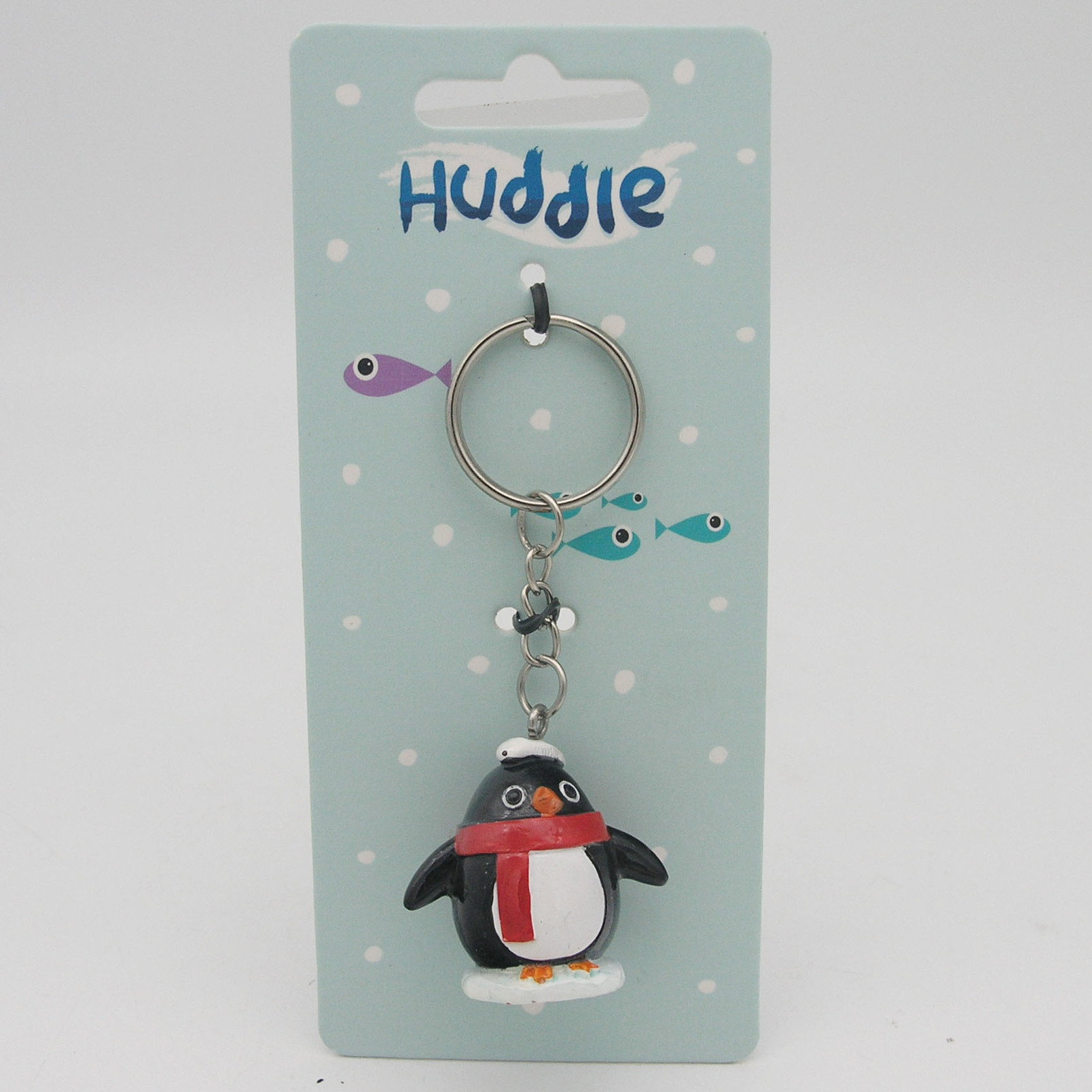 Penguin With Red Scarf Keychain