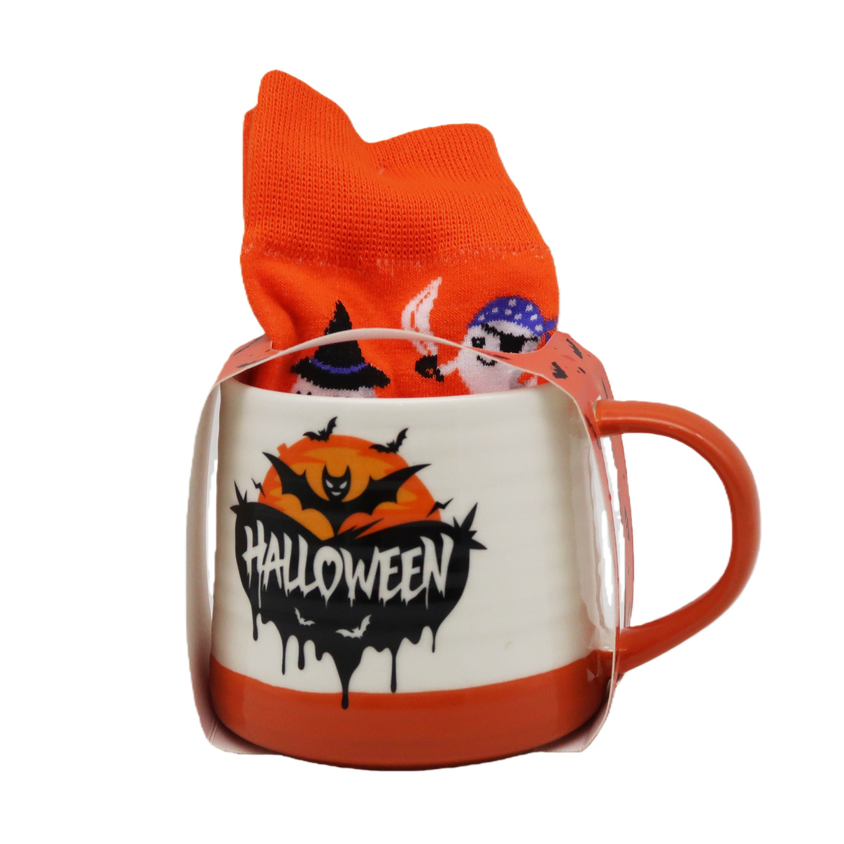 Halloween Mug & Sock, Big Bat