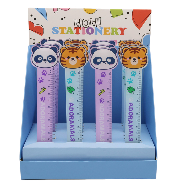 Acrylic Ruler - Adoramals - Tiger And Panda (Book15)