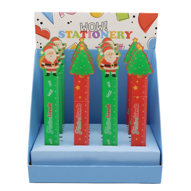Acrylic Ruler - Santa And Christmas Tree (Xbook55)