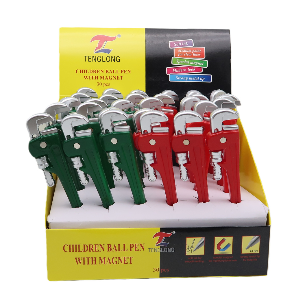 Adjustable Wrench Pen, Green / Red Handle
