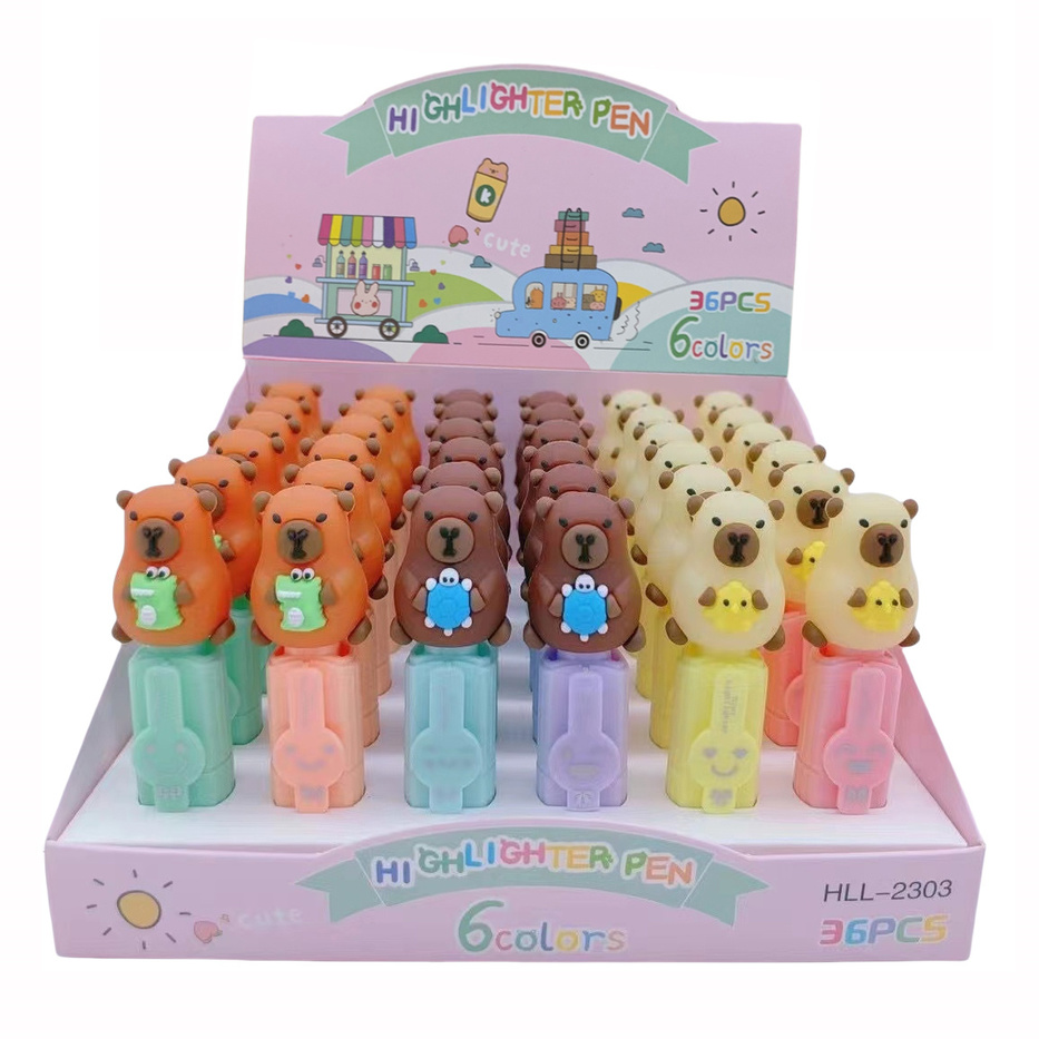 Capybura Highlighter - 3 Assorted