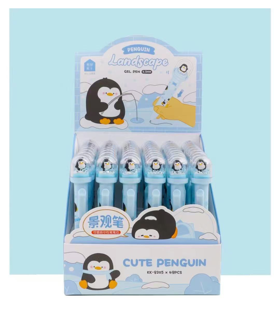 Penguin Landscape Domed 0.5 Mm Gel Pen