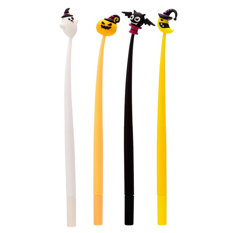 Halloween Silicone Pen - Ghost - Pumpkin - Bat 4 Assort