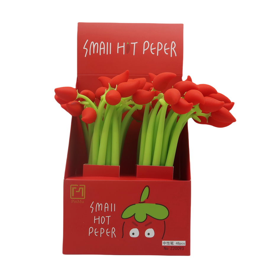 Small Hot Chilli Silicone Pen- Red Only