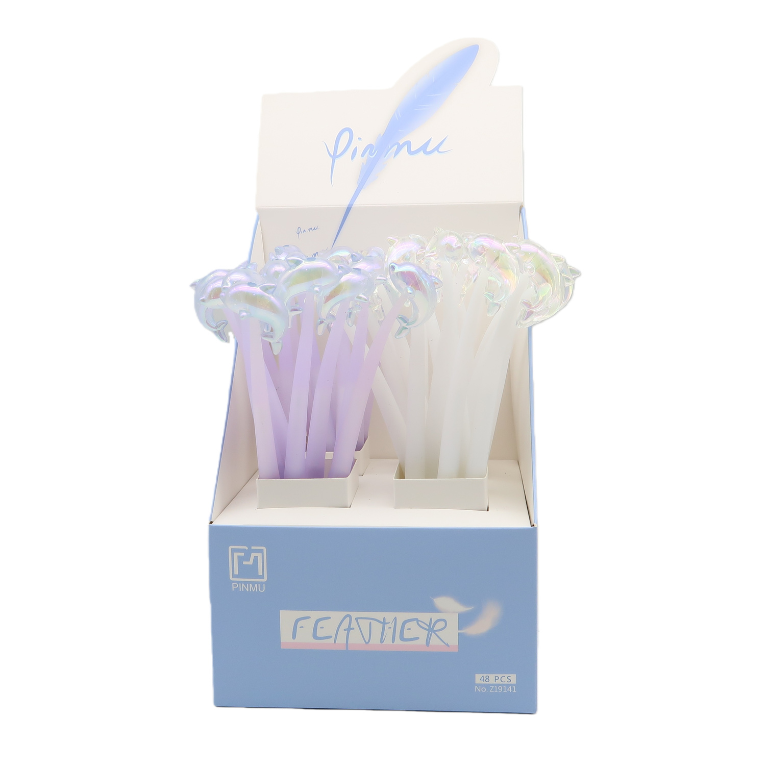 Crystal Dolphin Silicone Pen, 2 Colours (Dolphin Wrong Way Aroun