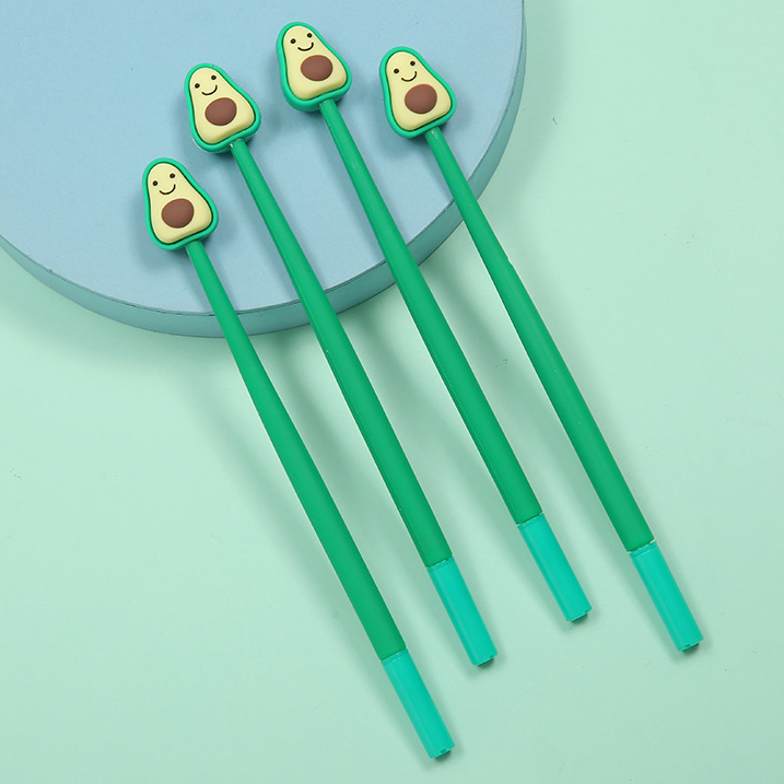 Avocado With Face Silicon Pen - 2  Colours