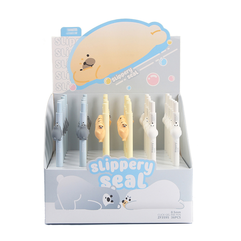 Slippry Seal - M 0.5Mm Gel Ink Pen - 3 Assorted
