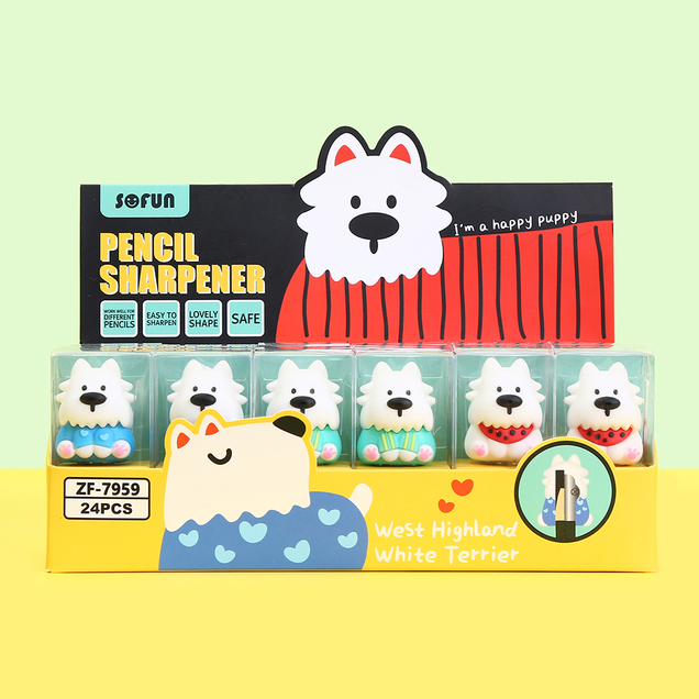 West Highland White Terrier - Pencilsharpener - 3 Assorted