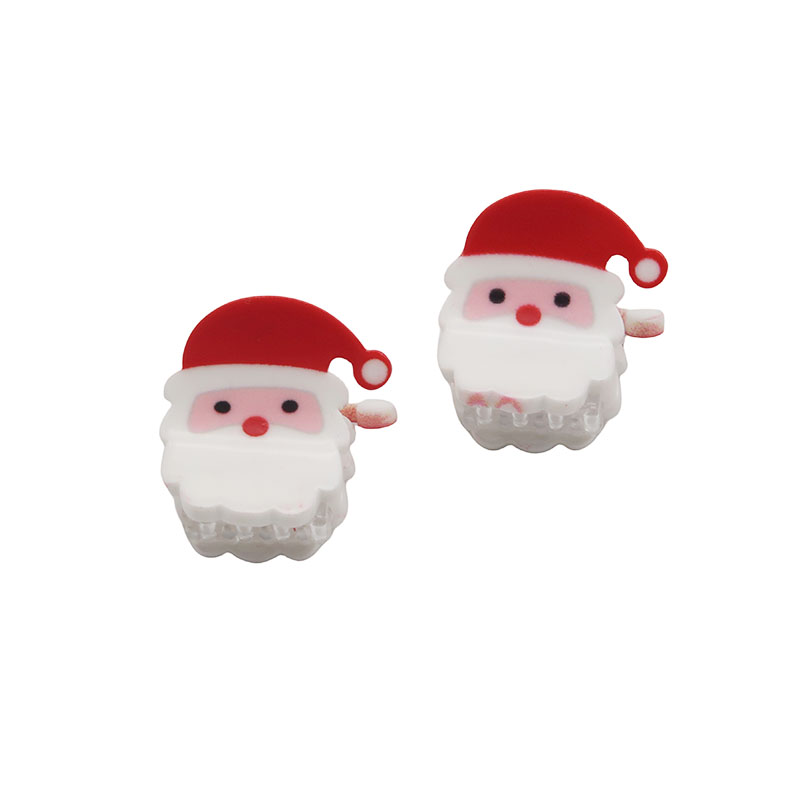 Small Hair Clasp Santa Head