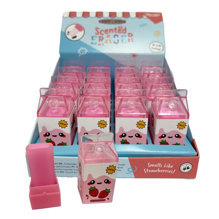 Foodiemals Strawberry Milk Carton Scented Eraser